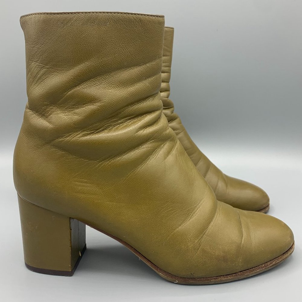 L'autre Chose Khaki Ankle boots in Leather (37)  - FL-SH-048